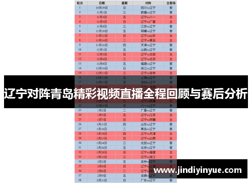 辽宁对阵青岛精彩视频直播全程回顾与赛后分析